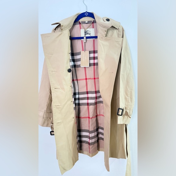 Source Unknown Beige Double-Breasted Trench Coat BNWT size Large - Picture 5 of 8